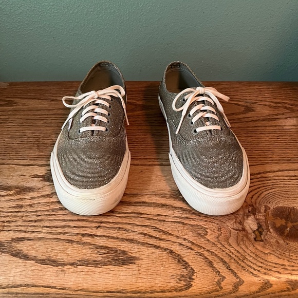 Vans Authentic Lace Ups   Unusual Metallic Lurex Finish   Men's 7.5  Ladies 9 - Picture 2 of 8